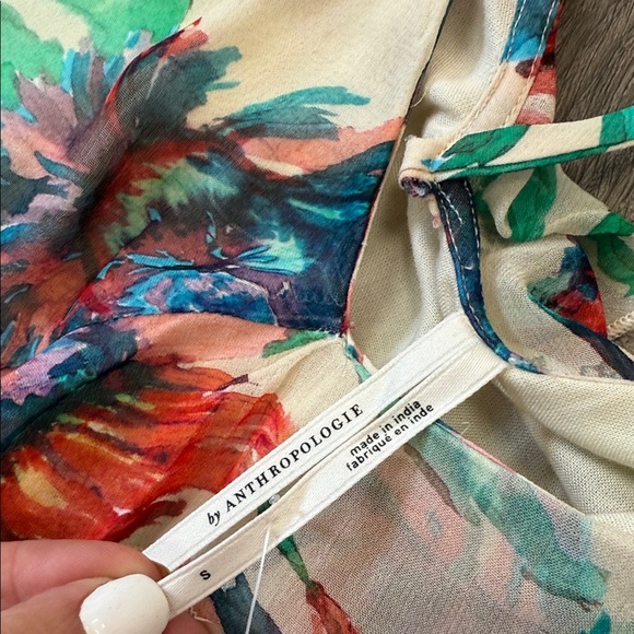 ☀️🍁Anthropologie Multicolor Floral Mini Dress - Picture 3 of 3